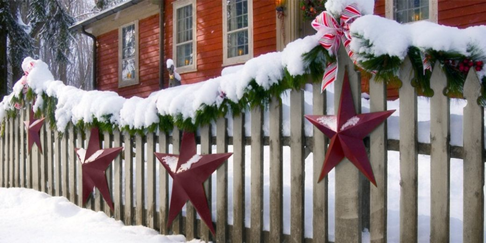 18 christmas decor outdoor fence ideas