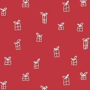 Fabric by the Yard Christmas presents on red festive holidays -   18 christmas wallpaper red ideas