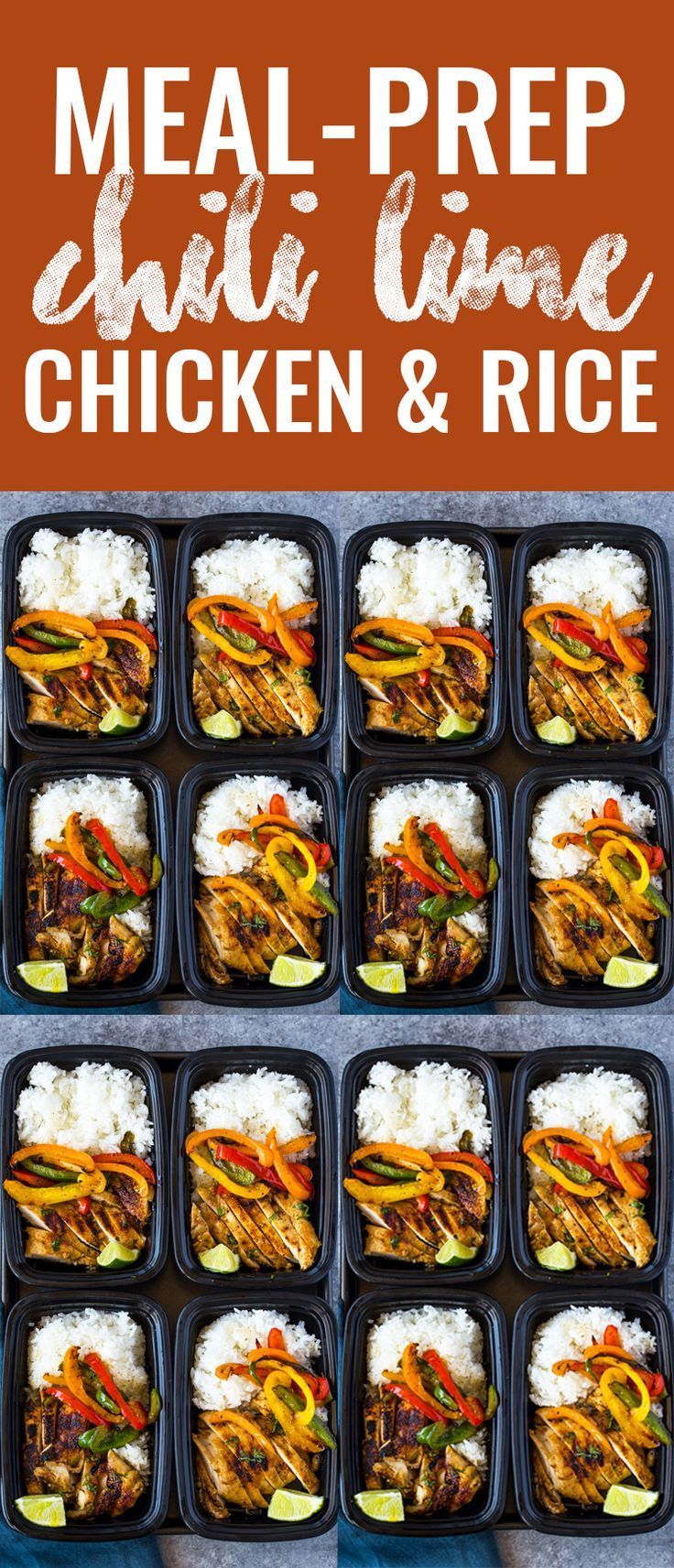 Chili Lime Chicken and Rice Meal Prep Bowls -   18 meal prep recipes healthy work lunches ideas