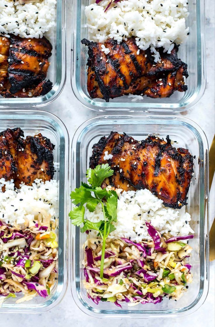 Korean Chicken Meal Prep Bowls - The Girl on Bloor -   18 meal prep recipes healthy work lunches ideas