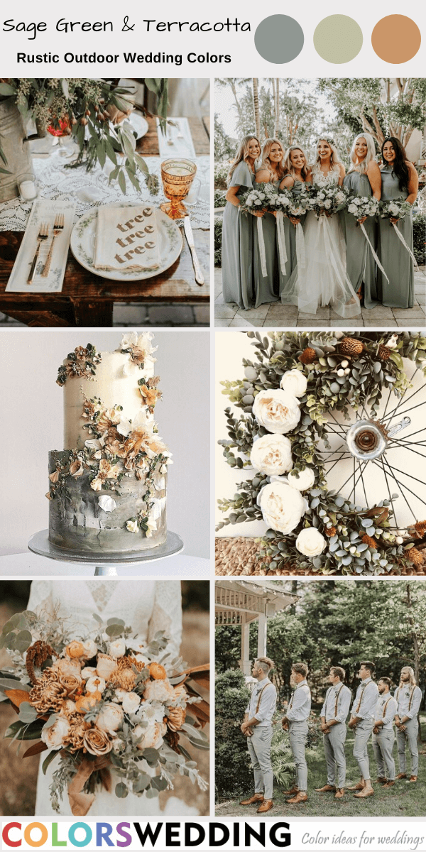 Best 8 Rustic Outdoor Wedding Color Ideas -   18 sage green bridesmaid dresses fall ideas