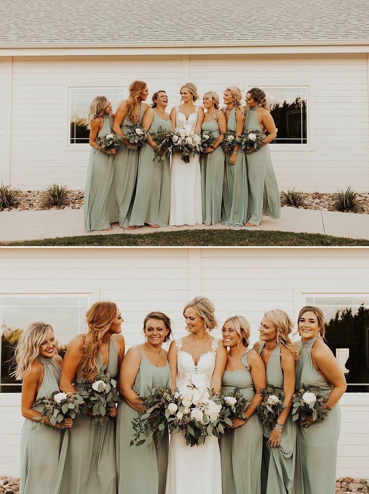 Sabrina Cedars White Barn Wedding in Austin, TX -   18 sage green bridesmaid dresses fall ideas