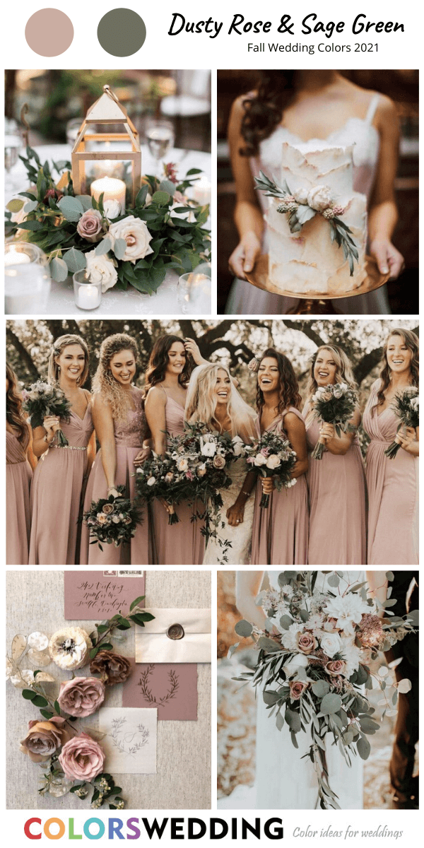 Top 8 Fall Wedding Color Combos for 2021 -   18 sage green bridesmaid dresses fall ideas