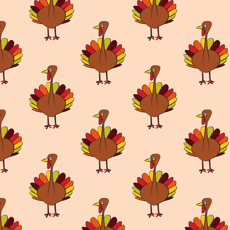 Fabric by the Yard thanksgiving turkey (slightly smaller) blush C18BS -   18 thanksgiving wallpaper ideas