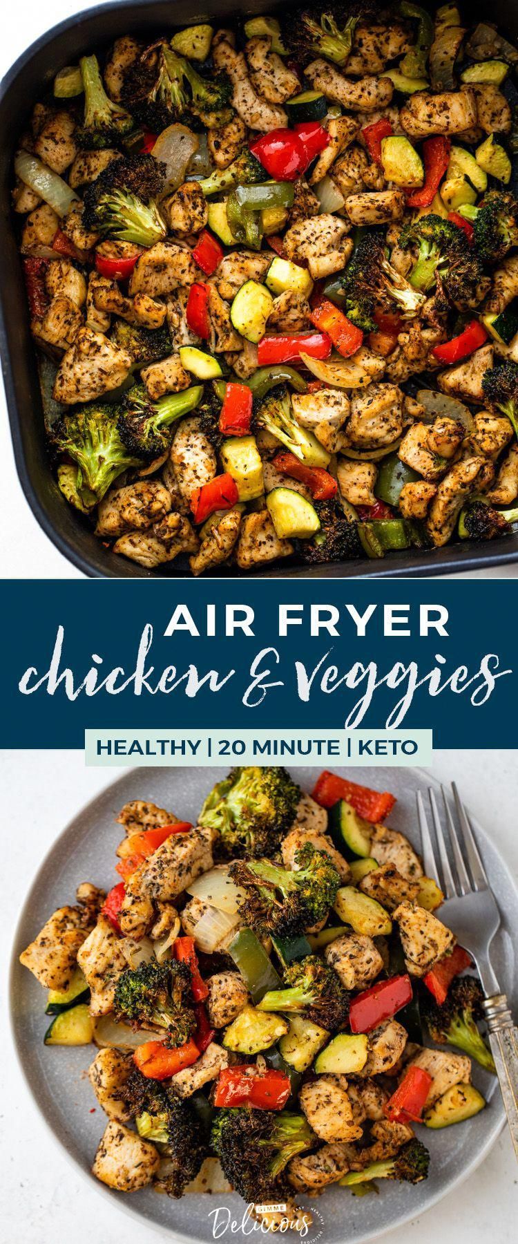 Healthy Air Fryer Chicken and Veggies -   19 air fryer recipes healthy low calorie ideas