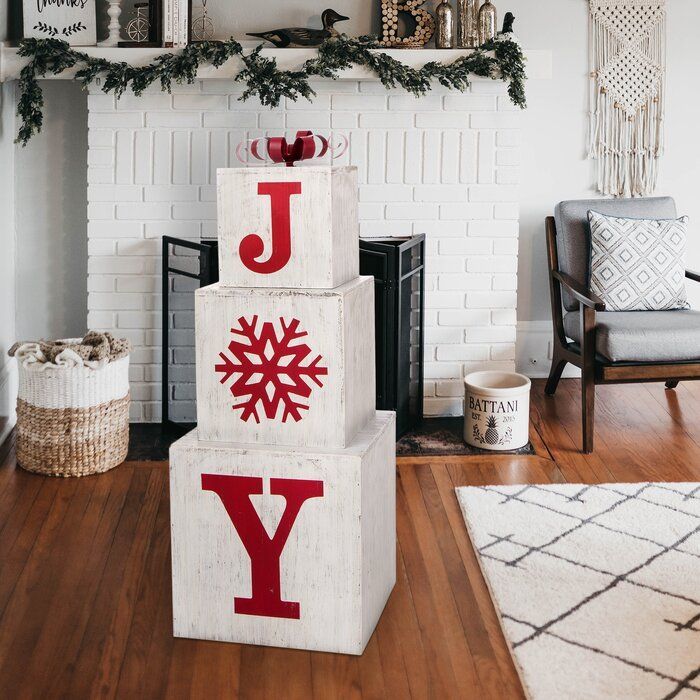 Christmas Wooden Joy Box D?cor -   19 christmas decorations diy crafts ideas