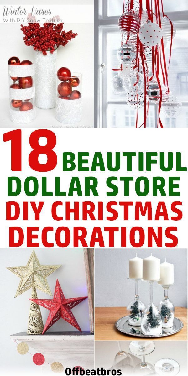 18 Stunning DIY Dollar Store Christmas Decoration Ideas -   19 christmas decorations diy crafts ideas