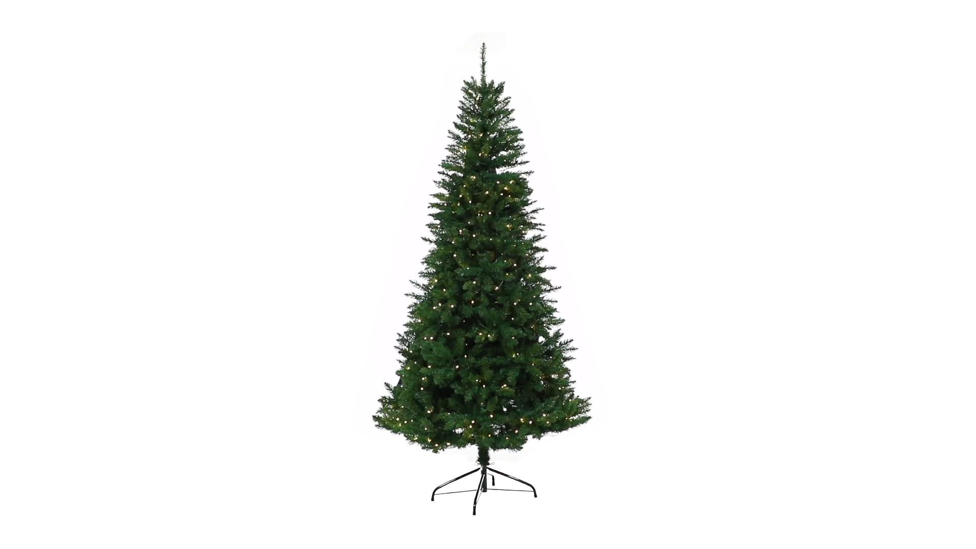 6.5' Green Valley Fir Artificial Christmas Tree with 350 Clear LED Lights 1125 Bendable Branches -   19 christmas tree 2020 simple ideas