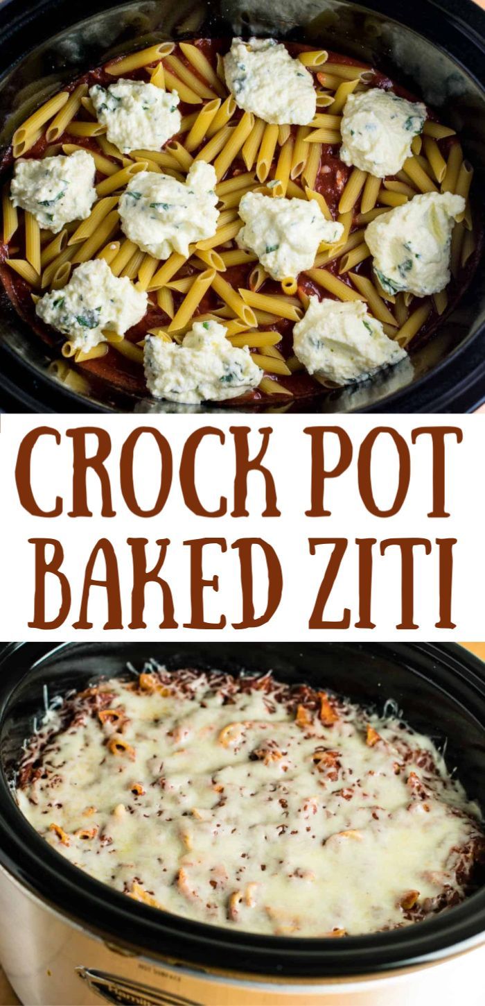 Crock Pot Baked Ziti -   19 dinner recipes easy crockpot ideas