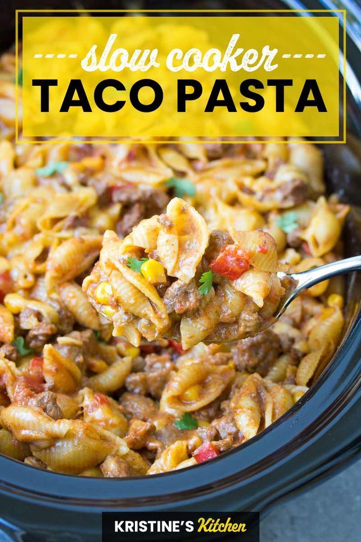 Easy Crockpot Taco Pasta! -   19 dinner recipes easy crockpot ideas