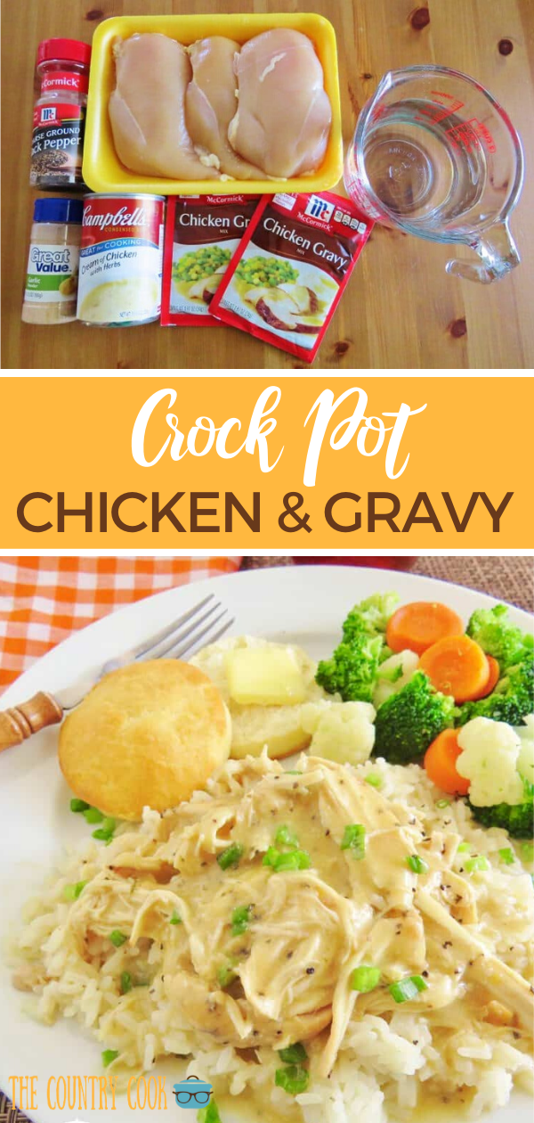 CROCK POT CHICKEN AND GRAVY (+Video) | The Country Cook -   19 dinner recipes for family ideas
