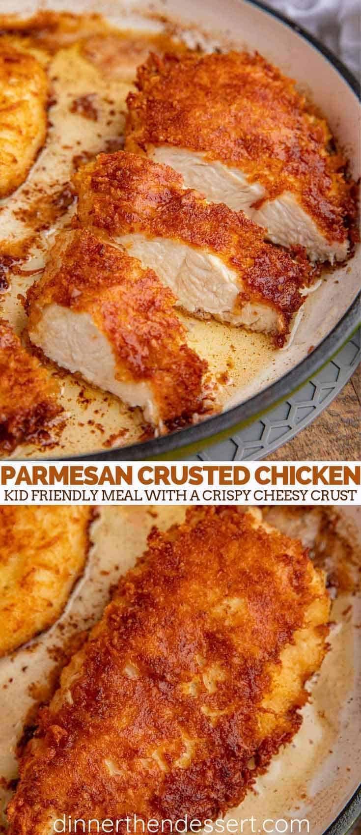 Ultimate Parmesan Crusted Chicken (5 mins prep!) - Dinner, then Dessert -   19 dinner recipes for family ideas
