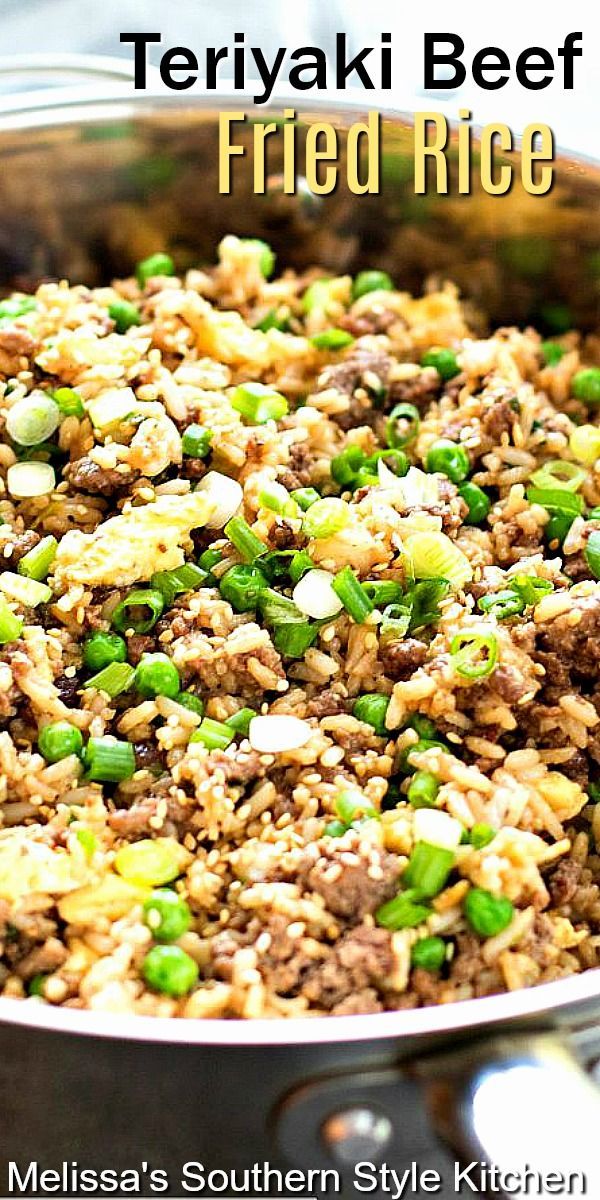 Teriyaki Beef Fried Rice -   19 dinner recipes with ground beef and rice ideas