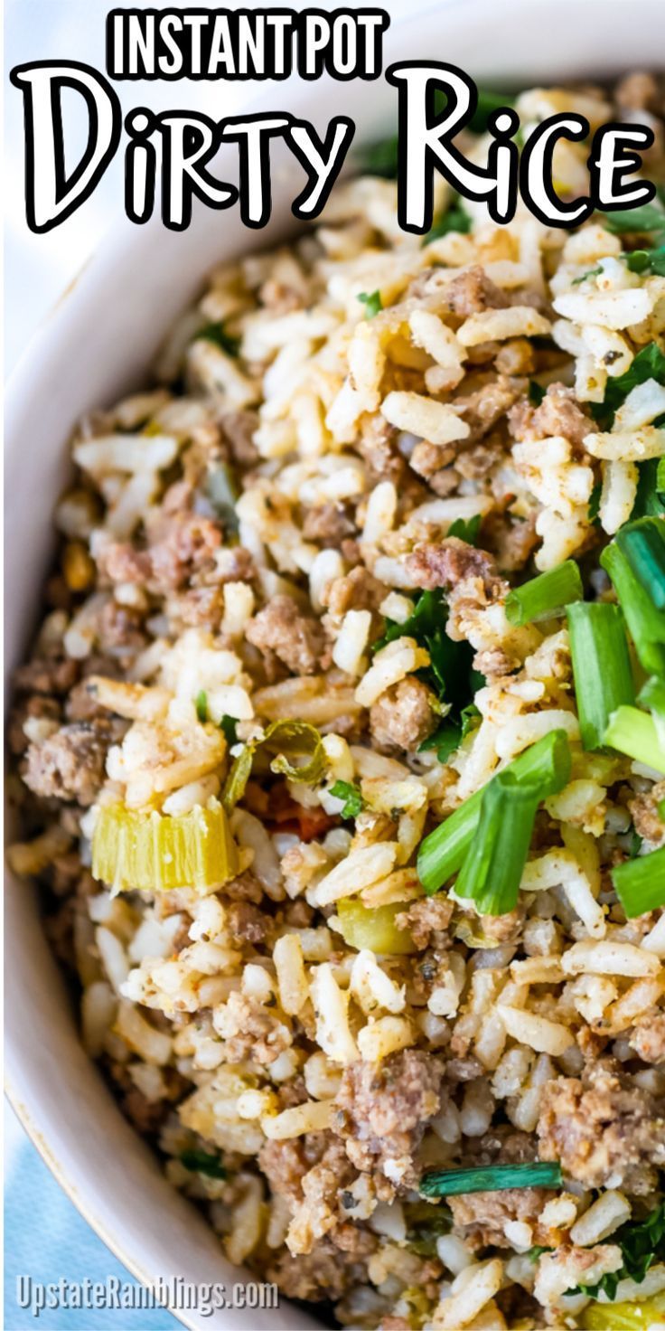 Instant Pot Dirty Rice - Easy Ground Beef & Rice recipe -   19 dinner recipes with ground beef and rice ideas