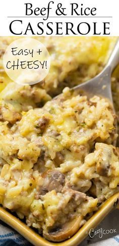 Cheesy Ground Beef and Rice Casserole - The Cozy Cook -   19 dinner recipes with ground beef quick ideas