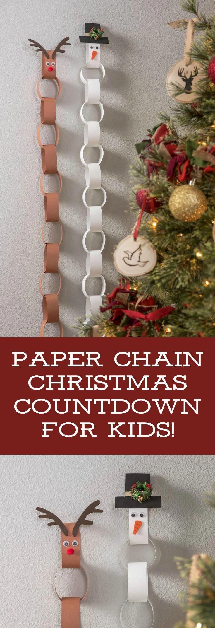 Make an EASY Paper Chain Kids Advent Calendar -   19 diy christmas decorations for kids ideas