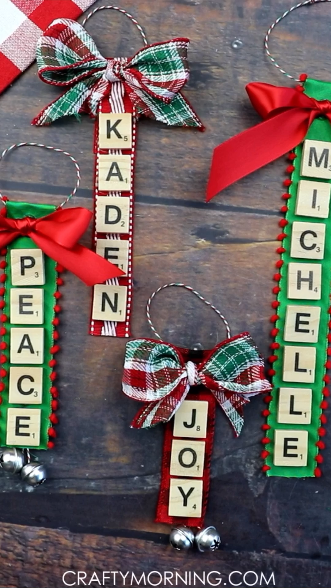 Personalized Scrabble Letter Ornaments -   19 diy christmas decorations for kids ideas
