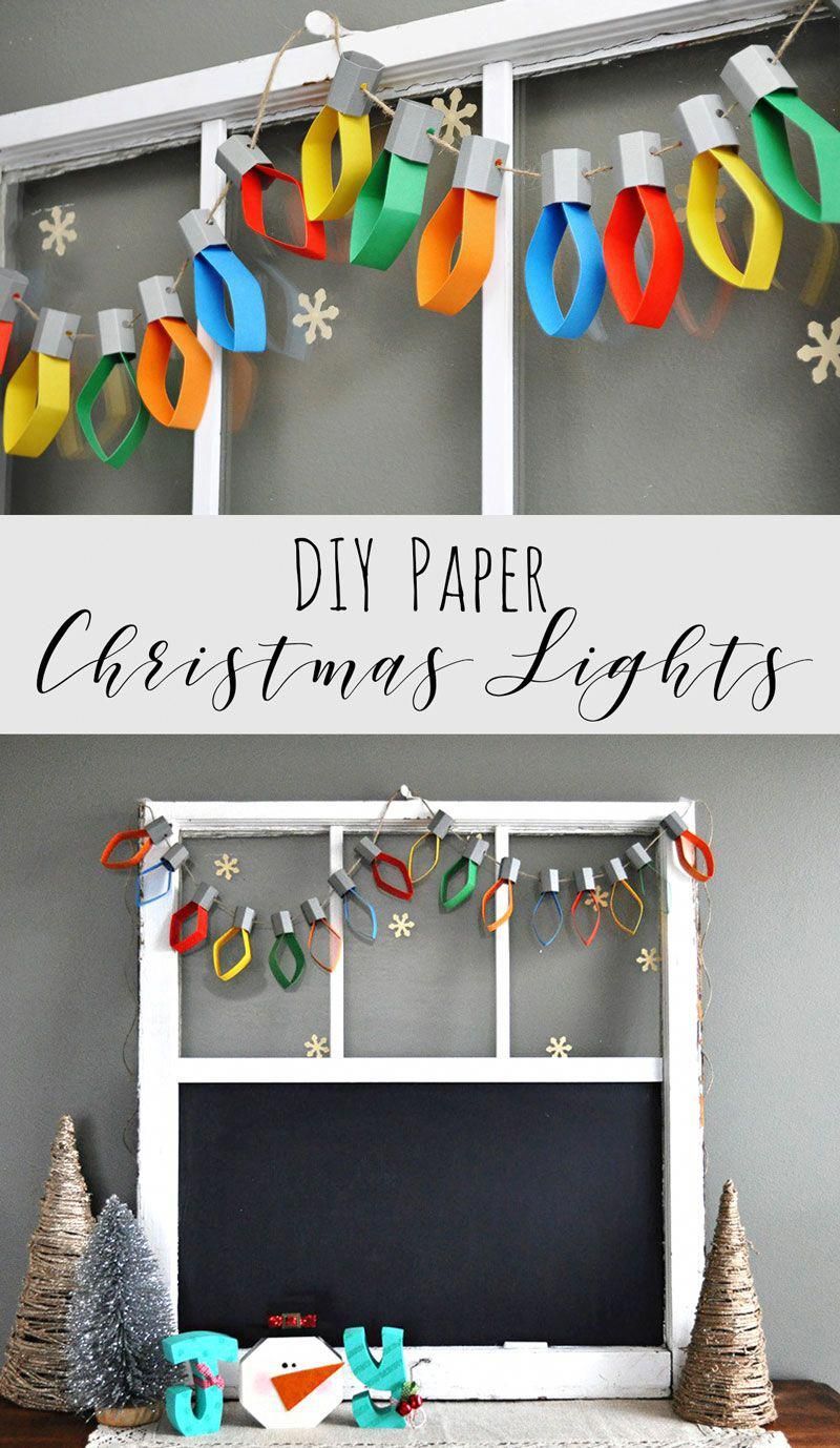 Christmas Lights Paper Garland — Doodle and Stitch -   19 diy christmas decorations for kids ideas