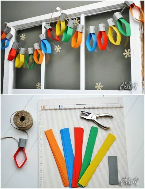 25 DIY Garland Ideas To Dress Up Your Home This Holiday Season -   19 diy christmas decorations for kids paper ideas