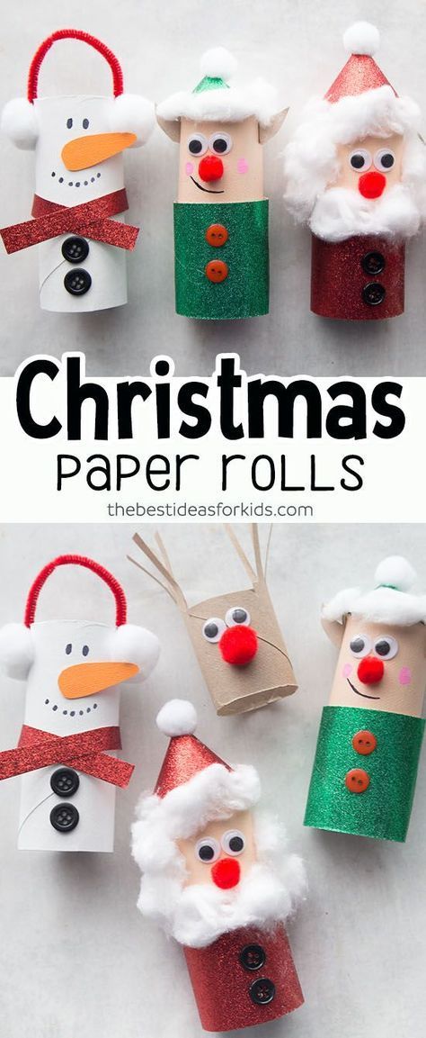 Christmas Toilet Paper Roll Crafts - The Best Ideas for Kids -   19 diy christmas decorations for kids paper ideas