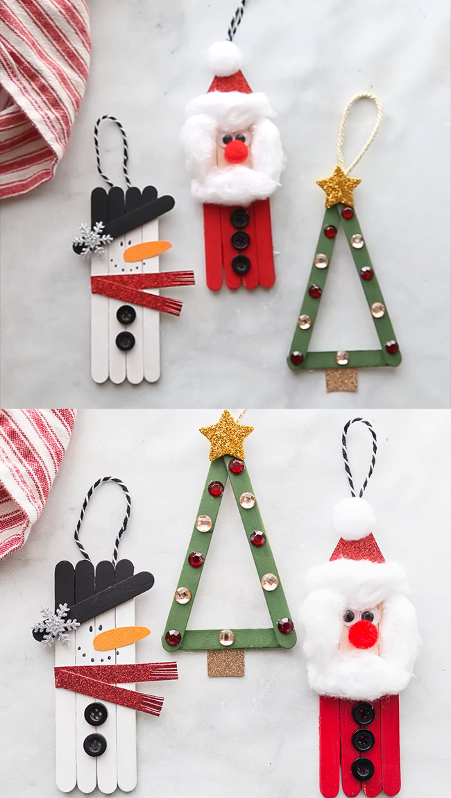 Popsicle Stick Christmas Crafts -   19 diy christmas decorations for kids paper ideas