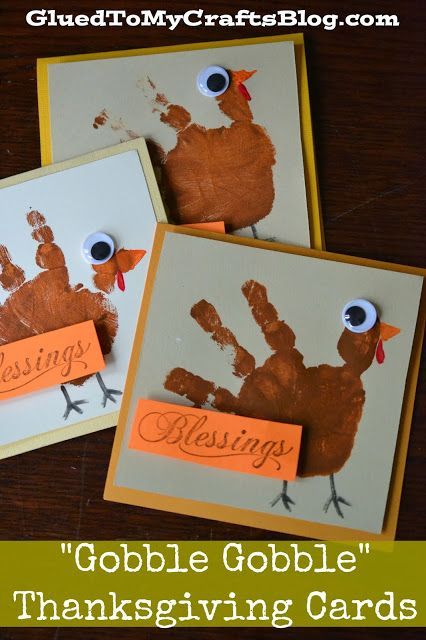 Super EASY Handprint Turkey Cards - Kid Craft Idea For Thanksgiving -   19 diy thanksgiving cards for kids ideas