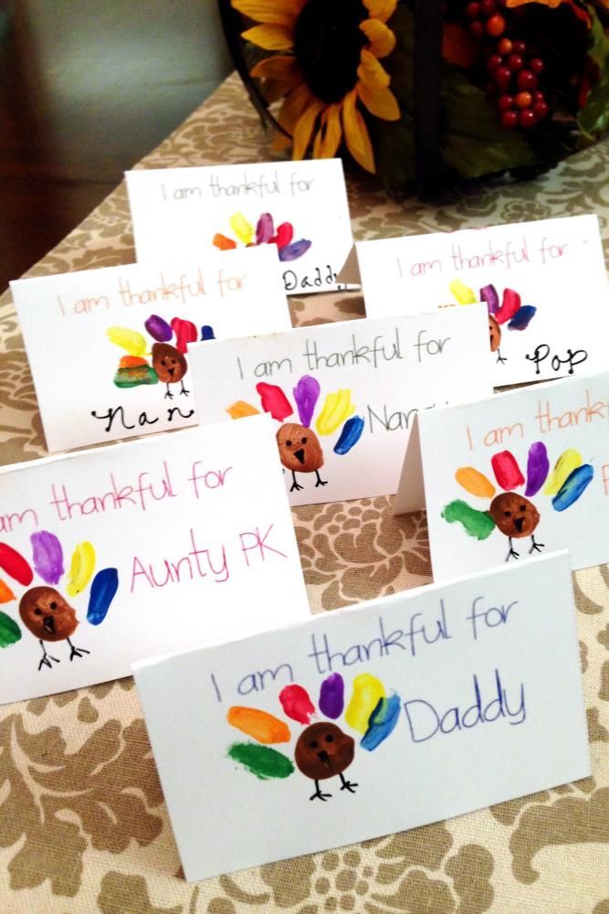 Thanksgiving Place Cards that Kids Can Make - Free Printable -   19 diy thanksgiving cards for kids ideas