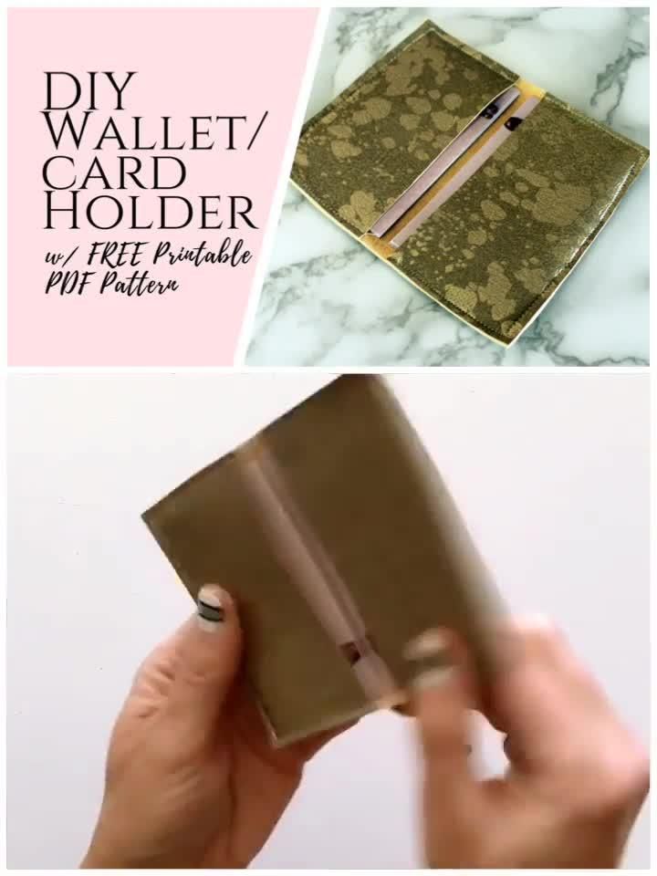 Easy DIY wallet with free sewing pattern -   19 fabric crafts diy free pattern ideas