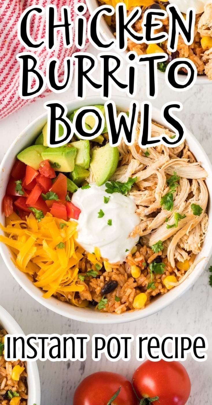 Chicken Burrito Bowls in the Instant Pot -   19 healthy instant pot recipes chicken burrito bowl ideas