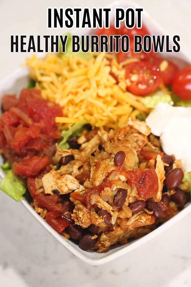 Instant Pot Healthy Chicken Burrito Bowls | Six Sisters' Stuff -   19 healthy instant pot recipes chicken burrito bowl ideas