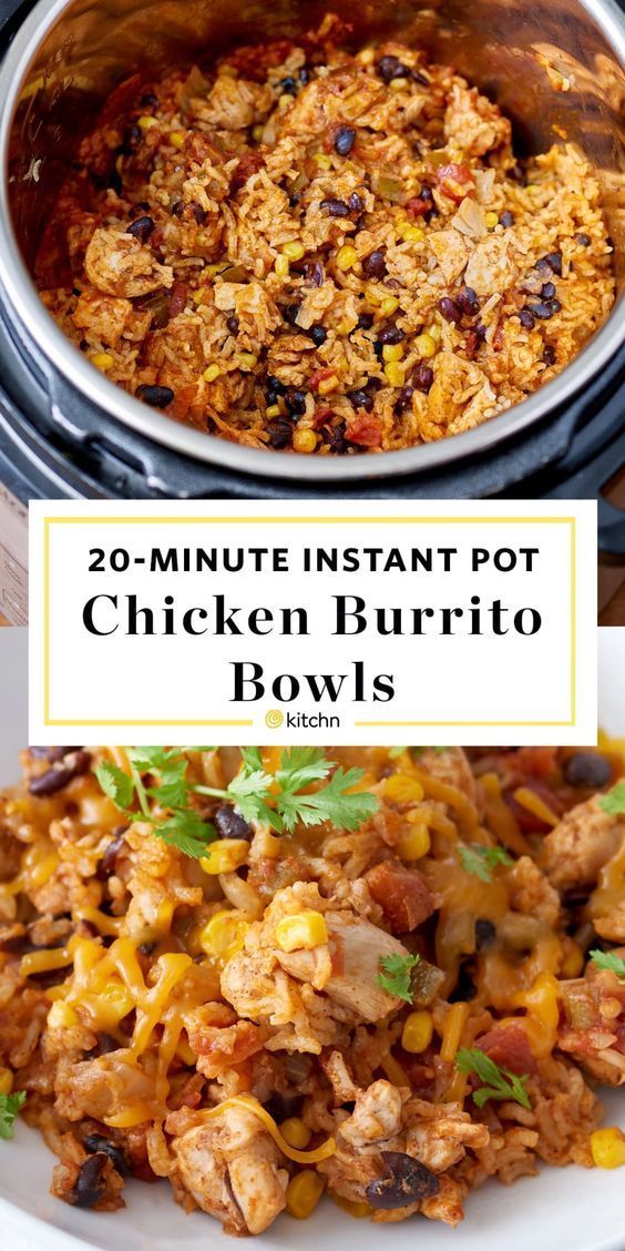 Recipe: Instant Pot Weeknight Chicken and Rice Burrito Bowls -   19 healthy instant pot recipes chicken burrito bowl ideas