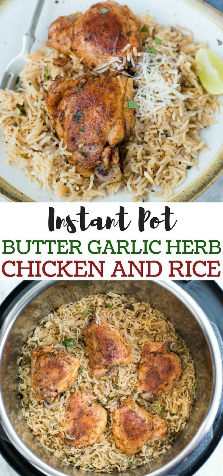 INSTANT POT GARLIC HERB CHICKEN AND RICE -   19 healthy instant pot recipes chicken easy ideas