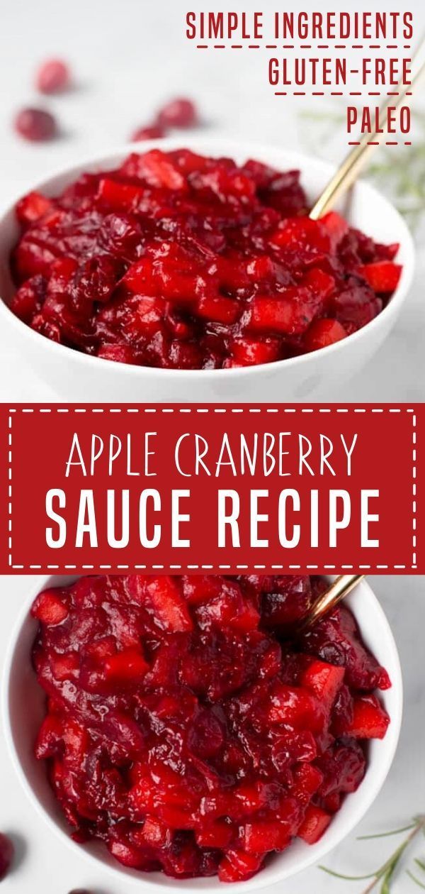 APPLE CRANBERRY SAUCE RECIPE -   19 thanksgiving side dishes healthy ideas