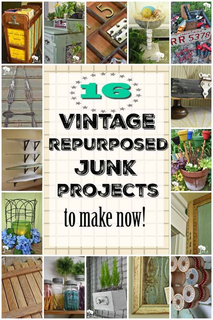 16 vintage repurposed junk projects for the DIY decorator or seller. -   19 vintage diy Projects ideas