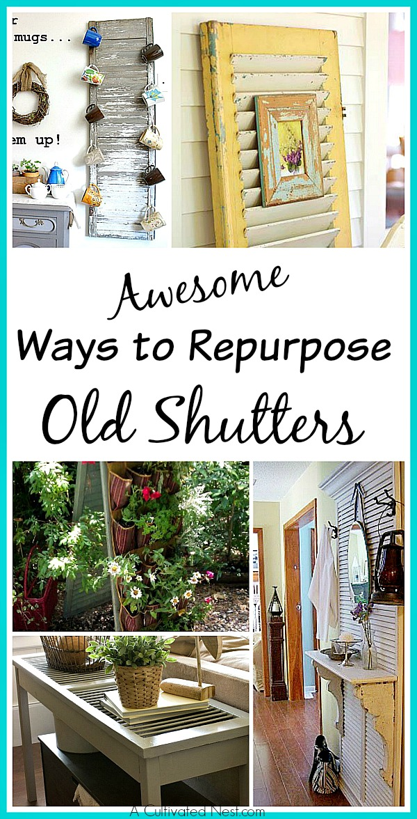 Awesome Ways To Repurpose Old Shutters -   19 vintage diy Projects ideas