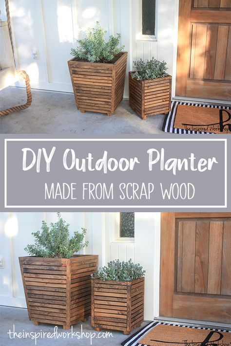 DIY Scrap Wood Outdoor Planter -   19 vintage diy Projects ideas