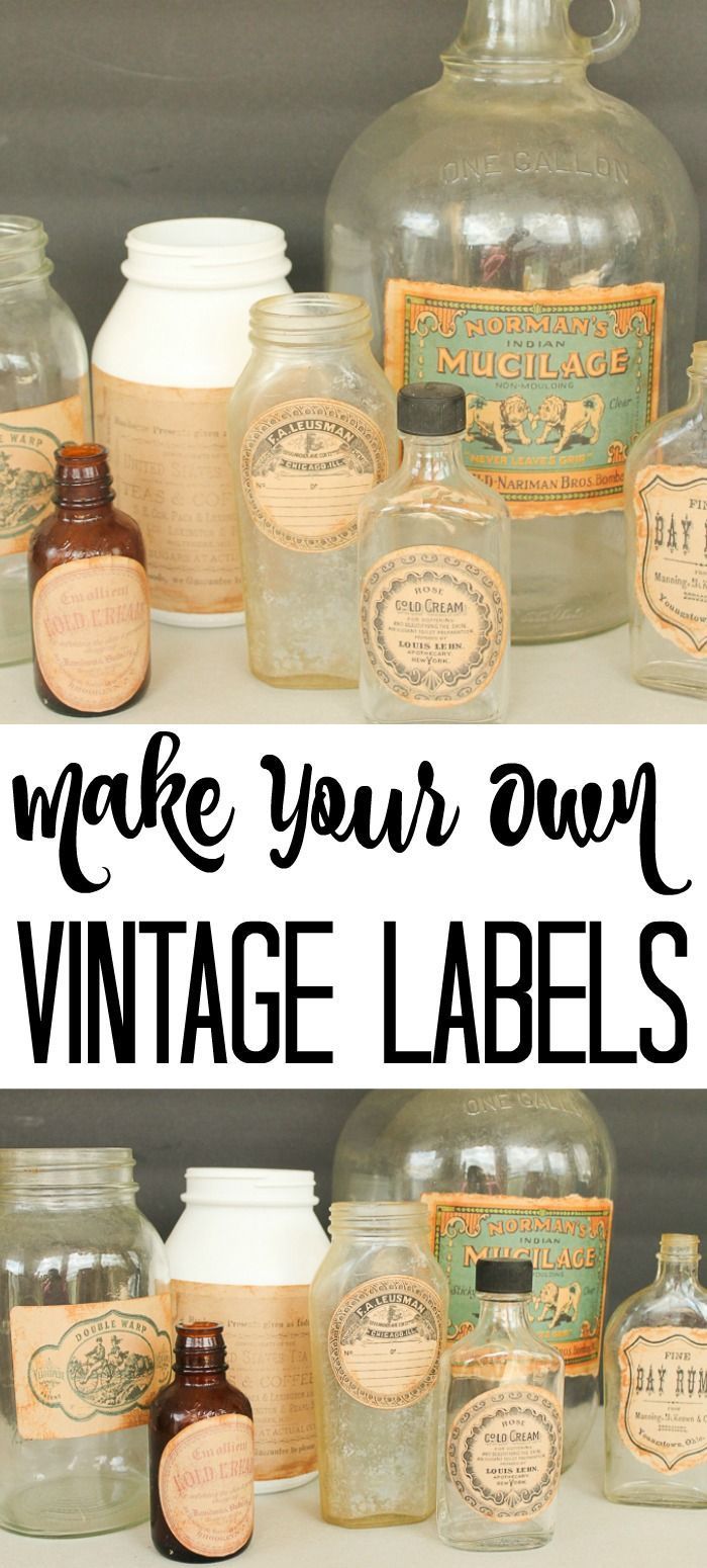 Make Your Own Vintage Labels -   19 vintage diy Projects ideas