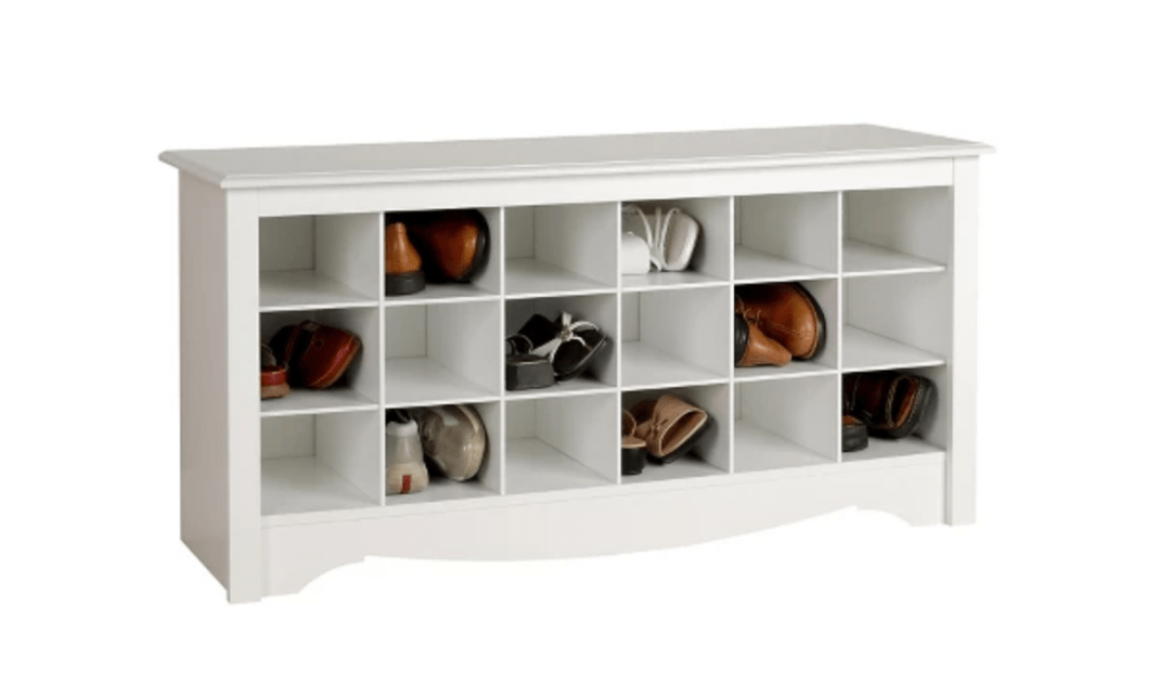 Shoe Storage Cubbie Bench White - Prepac -   20 diy Muebles zapatos ideas