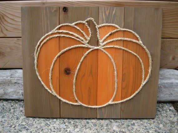 Rustic Pumpkin - Fall Decor - Thanksgiving Decor - Wood Sign - Fall Sign -   20 thanksgiving crafts diy home decor ideas