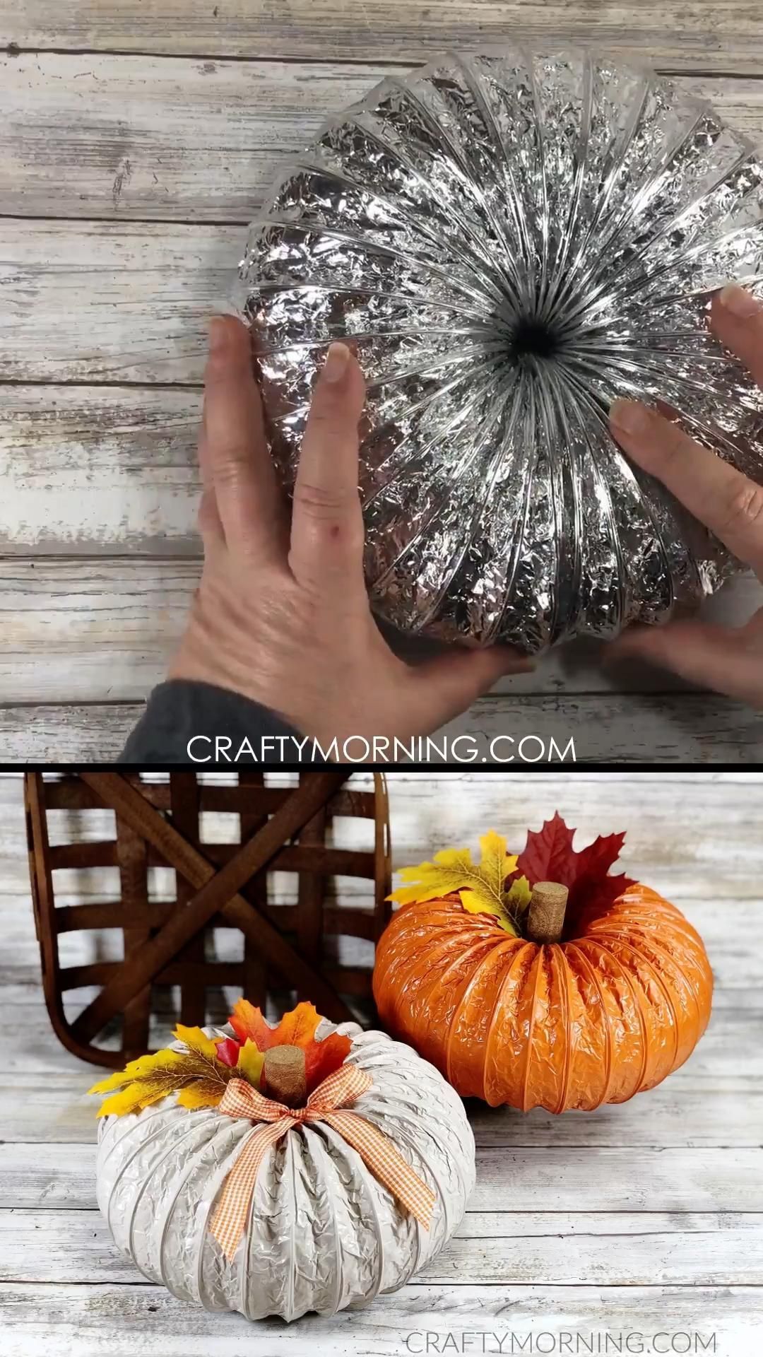 Dryer Vent Duct Pumpkins -   20 thanksgiving crafts diy home decor ideas