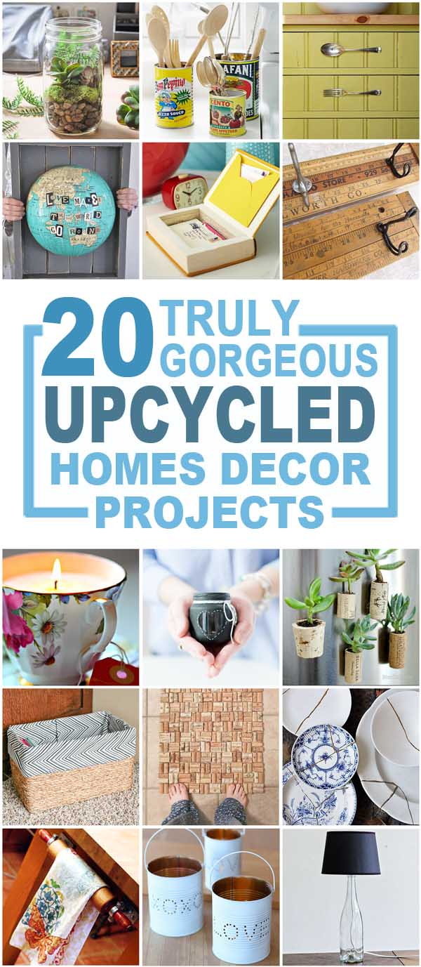 20 Upcycled Home D?cor Items To Make and Love -   22 home decor diy crafts how to make ideas