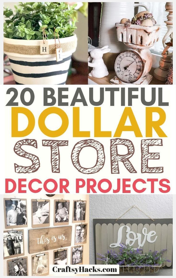 20 Dollar Store Home D?cor Projects | Dollar tree decor, Dollar stores, Dollar store crafts -   22 home decor diy crafts how to make ideas