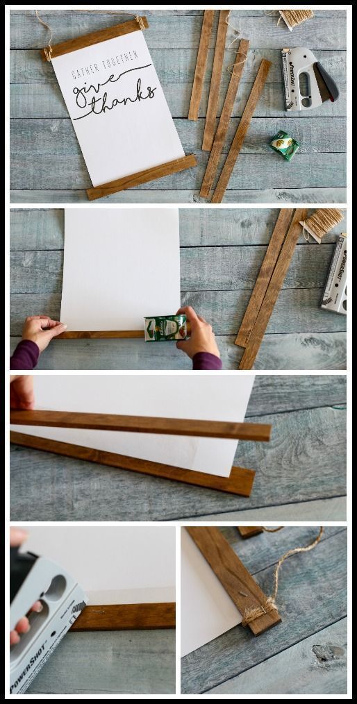 DIY Wood Stick Hanging Frame - Sugar Bee Crafts -   22 home decor diy crafts how to make ideas
