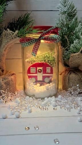 Christmas farmhouse color changing light up mason jar with remote control. -   23 diy christmas decorations dollar store ideas