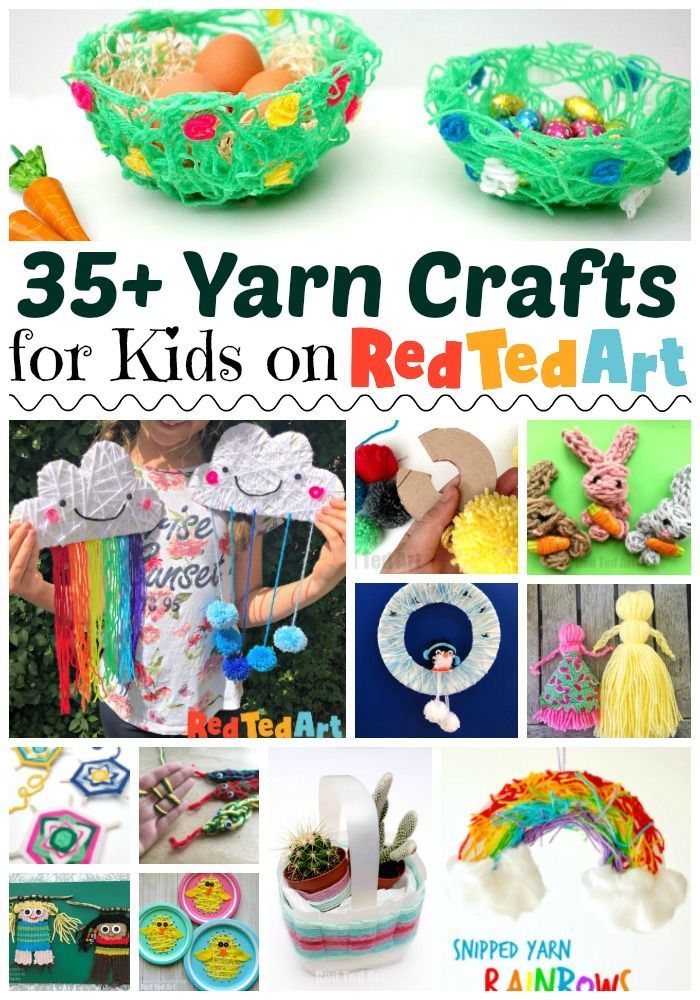 Easy Yarn Crafts for Kids - Red Ted Art - Make crafting with kids easy & fun -   23 fabric crafts for kids to make ideas