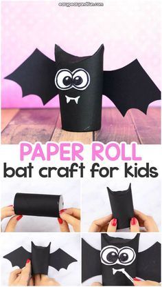 Toilet Paper Roll Bat Craft - Great Idea for Halloween Crafting - Easy Peasy and Fun -   23 fabric crafts for kids to make ideas