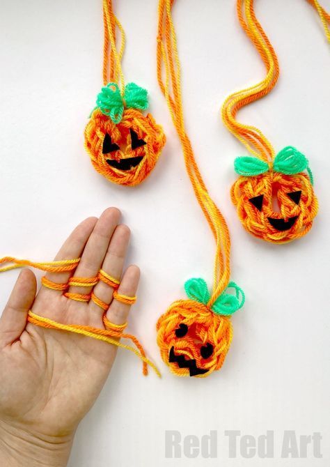 How to Finger Knit a Pumpkin - Red Ted Art - Make crafting with kids easy & fun -   23 fabric crafts for kids to make ideas