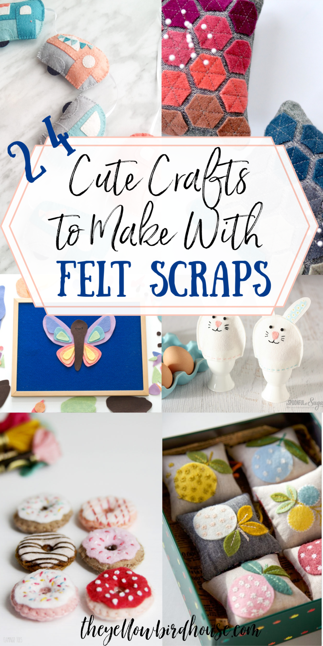 24+ Cute Crafts to Make with Felt Scraps | The Yellow Birdhouse -   23 fabric crafts for kids to make ideas