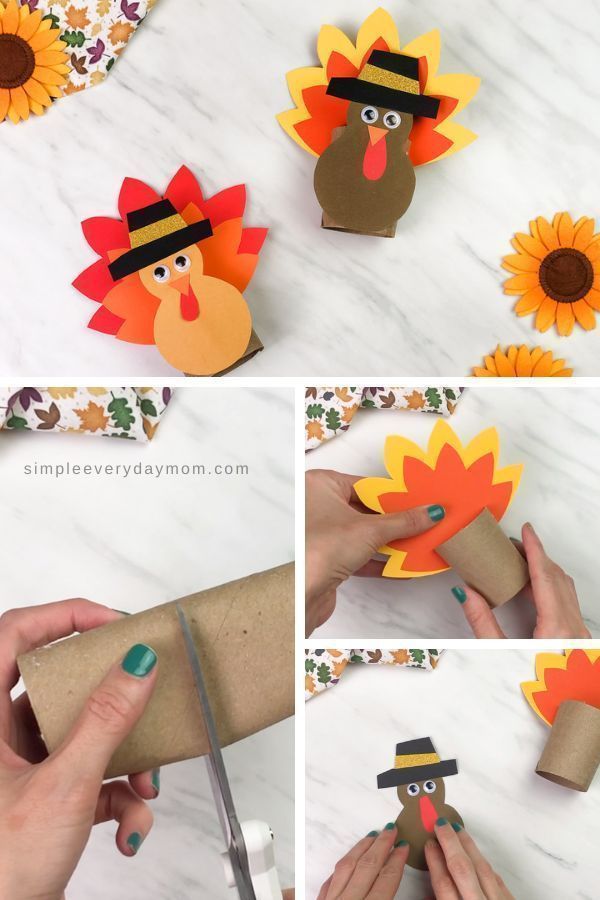 Cardboard Tube Turkey Craft -   23 fabric crafts for kids to make ideas