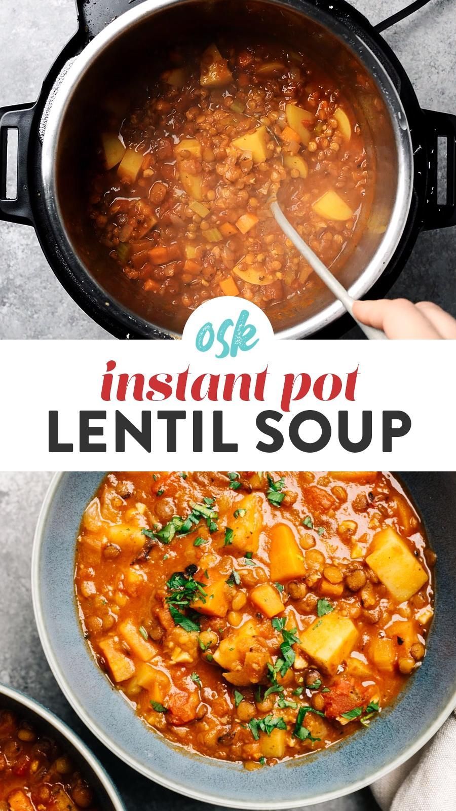 Instant Pot Lentil Soup -   25 healthy instant pot recipes vegetarian videos ideas
